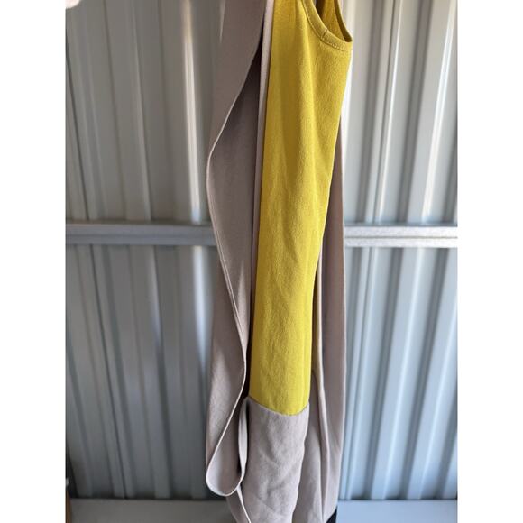 bcbg maxazria dress/tunic top sample flowy chartruse, beige white M - Picture 7 of 7